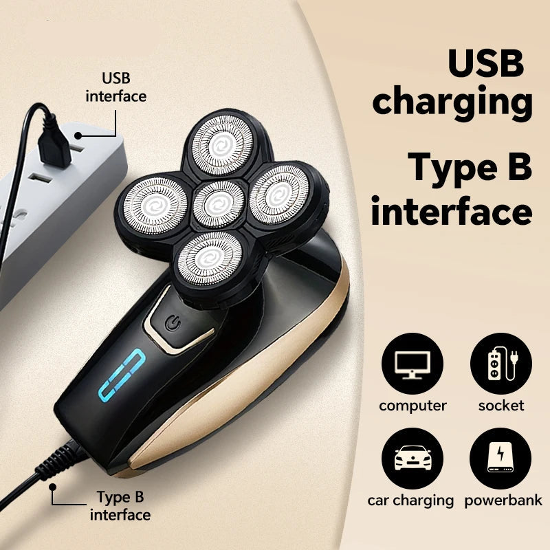 5-in-1 Electric Head Shaver